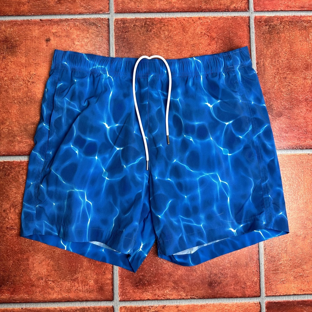 Theory Water Pattern Adjustable Swim Trunks Men’s Medium